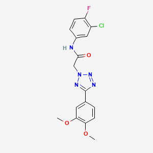 N-(3-chloro-4-fluorophenyl)-2-[5-(3,4-dimethoxyphenyl)-2H-tetrazol-2-yl]acetamide