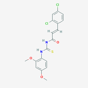 (2E)-3-(2,4-dichlorophenyl)-N-[(2,4-dimethoxyphenyl)carbamothioyl]prop-2-enamide