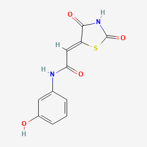 2-(2,4-dioxo-1,3-thiazolidin-5-ylidene)-N-(3-hydroxyphenyl)acetamide