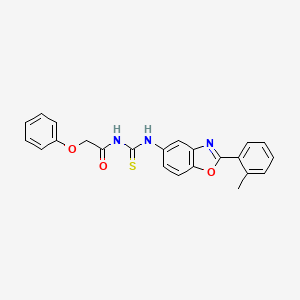 N-[[2-(2-methylphenyl)-1,3-benzoxazol-5-yl]carbamothioyl]-2-phenoxyacetamide