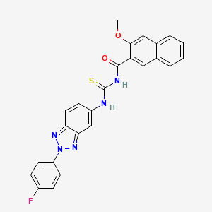 N-{[2-(4-fluorophenyl)-2H-benzotriazol-5-yl]carbamothioyl}-3-methoxynaphthalene-2-carboxamide