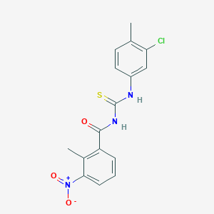 N-[(3-chloro-4-methylphenyl)carbamothioyl]-2-methyl-3-nitrobenzamide