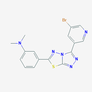 3-[3-(5-bromopyridin-3-yl)[1,2,4]triazolo[3,4-b][1,3,4]thiadiazol-6-yl]-N,N-dimethylaniline