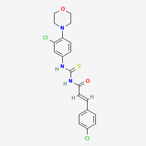 (2E)-N-{[3-chloro-4-(morpholin-4-yl)phenyl]carbamothioyl}-3-(4-chlorophenyl)prop-2-enamide