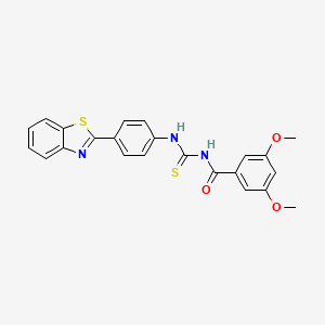 N-({[4-(1,3-benzothiazol-2-yl)phenyl]amino}carbonothioyl)-3,5-dimethoxybenzamide