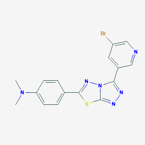 4-[3-(5-bromopyridin-3-yl)[1,2,4]triazolo[3,4-b][1,3,4]thiadiazol-6-yl]-N,N-dimethylaniline