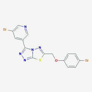 4-Bromophenyl [3-(5-bromo-3-pyridinyl)[1,2,4]triazolo[3,4-b][1,3,4]thiadiazol-6-yl]methyl ether