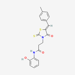 N-(2-hydroxyphenyl)-3-[5-(4-methylbenzylidene)-4-oxo-2-thioxo-1,3-thiazolidin-3-yl]propanamide