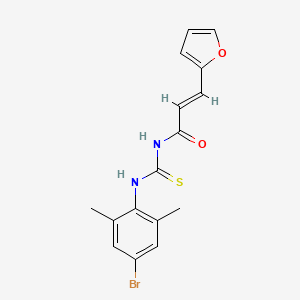 N-{[(4-bromo-2,6-dimethylphenyl)amino]carbonothioyl}-3-(2-furyl)acrylamide