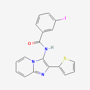 3-iodo-N-[2-(thiophen-2-yl)imidazo[1,2-a]pyridin-3-yl]benzamide