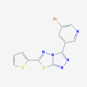 molecular formula C12H6BrN5S2 B369004 3-(5-Bromo-3-pyridinyl)-6-(2-thienyl)[1,2,4]triazolo[3,4-b][1,3,4]thiadiazole CAS No. 951973-69-6