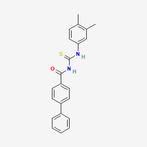 N-[(3,4-dimethylphenyl)carbamothioyl]biphenyl-4-carboxamide