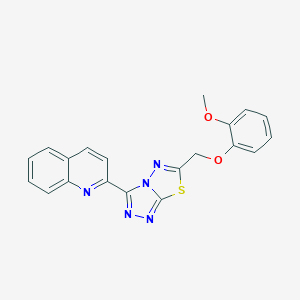 molecular formula C20H15N5O2S B369006 2-{6-[(2-Methoxyphenoxy)methyl][1,2,4]triazolo[3,4-b][1,3,4]thiadiazol-3-yl}quinoline CAS No. 951969-80-5