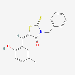 (5E)-3-benzyl-5-(2-hydroxy-5-methylbenzylidene)-2-thioxo-1,3-thiazolidin-4-one