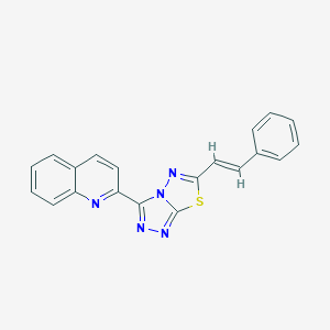 2-{6-[(E)-2-phenylethenyl][1,2,4]triazolo[3,4-b][1,3,4]thiadiazol-3-yl}quinoline