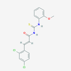 (2E)-3-(2,4-dichlorophenyl)-N-[(2-methoxyphenyl)carbamothioyl]prop-2-enamide