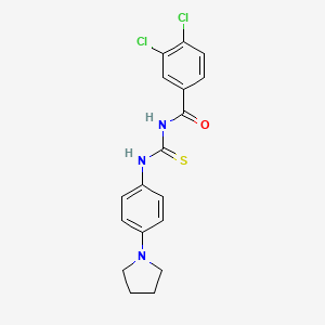 3,4-dichloro-N-{[4-(pyrrolidin-1-yl)phenyl]carbamothioyl}benzamide