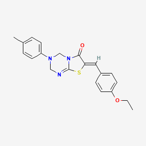 7-(4-ethoxybenzylidene)-3-(4-methylphenyl)-3,4-dihydro-2H-[1,3]thiazolo[3,2-a][1,3,5]triazin-6(7H)-one