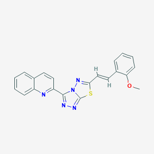 2-{6-[(E)-2-(2-methoxyphenyl)ethenyl][1,2,4]triazolo[3,4-b][1,3,4]thiadiazol-3-yl}quinoline