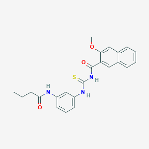 N-({[3-(butyrylamino)phenyl]amino}carbonothioyl)-3-methoxy-2-naphthamide