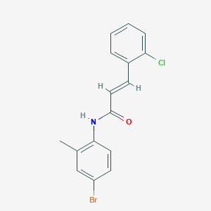 (2E)-N-(4-bromo-2-methylphenyl)-3-(2-chlorophenyl)prop-2-enamide