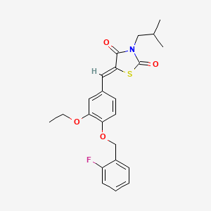 5-{3-ethoxy-4-[(2-fluorobenzyl)oxy]benzylidene}-3-isobutyl-1,3-thiazolidine-2,4-dione