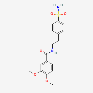 3,4-dimethoxy-N-[2-(4-sulfamoylphenyl)ethyl]benzamide