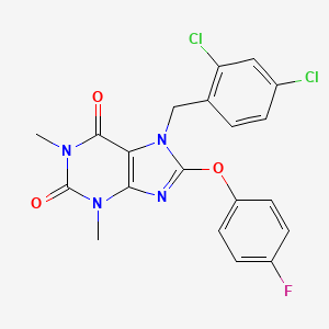 7-(2,4-dichlorobenzyl)-8-(4-fluorophenoxy)-1,3-dimethyl-3,7-dihydro-1H-purine-2,6-dione