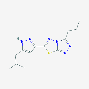 molecular formula C13H18N6S B369013 6-(3-isobutyl-1H-pyrazol-5-yl)-3-propyl[1,2,4]triazolo[3,4-b][1,3,4]thiadiazole CAS No. 1025720-61-9