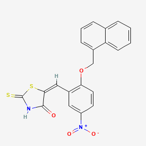 5-[2-(1-naphthylmethoxy)-5-nitrobenzylidene]-2-thioxo-1,3-thiazolidin-4-one