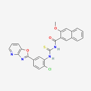 N-{[(2-chloro-5-[1,3]oxazolo[4,5-b]pyridin-2-ylphenyl)amino]carbonothioyl}-3-methoxy-2-naphthamide