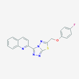 2-{6-[(4-Fluorophenoxy)methyl][1,2,4]triazolo[3,4-b][1,3,4]thiadiazol-3-yl}quinoline