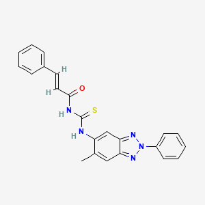 (2E)-N-[(6-methyl-2-phenyl-2H-benzotriazol-5-yl)carbamothioyl]-3-phenylprop-2-enamide