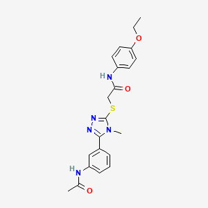 2-[[5-(3-acetamidophenyl)-4-methyl-1,2,4-triazol-3-yl]sulfanyl]-N-(4-ethoxyphenyl)acetamide