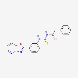 N-{[(3-[1,3]oxazolo[4,5-b]pyridin-2-ylphenyl)amino]carbonothioyl}-2-phenylacetamide