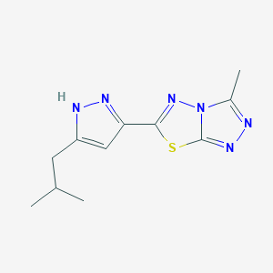 6-(3-isobutyl-1H-pyrazol-5-yl)-3-methyl[1,2,4]triazolo[3,4-b][1,3,4]thiadiazole