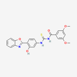 N-({[4-(1,3-benzoxazol-2-yl)-3-hydroxyphenyl]amino}carbonothioyl)-3,5-dimethoxybenzamide