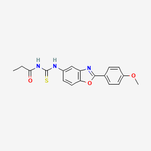 N-{[2-(4-methoxyphenyl)-1,3-benzoxazol-5-yl]carbamothioyl}propanamide