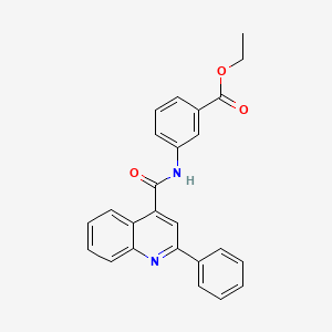 ETHYL 3-(2-PHENYLQUINOLINE-4-AMIDO)BENZOATE