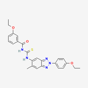 3-ethoxy-N-{[2-(4-ethoxyphenyl)-6-methyl-2H-benzotriazol-5-yl]carbamothioyl}benzamide