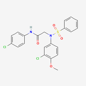 N~2~-(3-chloro-4-methoxyphenyl)-N~1~-(4-chlorophenyl)-N~2~-(phenylsulfonyl)glycinamide