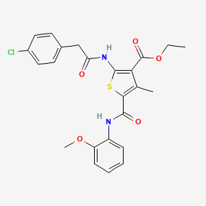 Ethyl 2-[2-(4-chlorophenyl)acetamido]-5-[(2-methoxyphenyl)carbamoyl]-4-methylthiophene-3-carboxylate