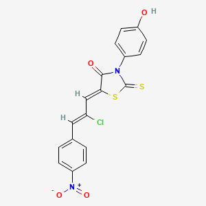 5-[2-chloro-3-(4-nitrophenyl)-2-propen-1-ylidene]-3-(4-hydroxyphenyl)-2-thioxo-1,3-thiazolidin-4-one