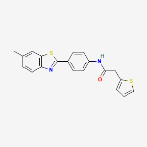 N-[4-(6-methyl-1,3-benzothiazol-2-yl)phenyl]-2-(thiophen-2-yl)acetamide