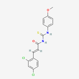 (2E)-3-(2,4-dichlorophenyl)-N-[(4-methoxyphenyl)carbamothioyl]prop-2-enamide