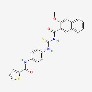 N-[4-({[(3-methoxy-2-naphthoyl)amino]carbonothioyl}amino)phenyl]-2-thiophenecarboxamide