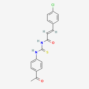 (2E)-N-[(4-acetylphenyl)carbamothioyl]-3-(4-chlorophenyl)prop-2-enamide