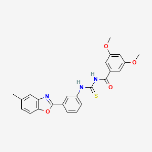 3,5-dimethoxy-N-{[3-(5-methyl-1,3-benzoxazol-2-yl)phenyl]carbamothioyl}benzamide