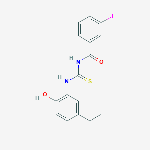 N-[(2-hydroxy-5-propan-2-ylphenyl)carbamothioyl]-3-iodobenzamide