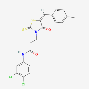 N-(3,4-dichlorophenyl)-3-[5-(4-methylbenzylidene)-4-oxo-2-thioxo-1,3-thiazolidin-3-yl]propanamide